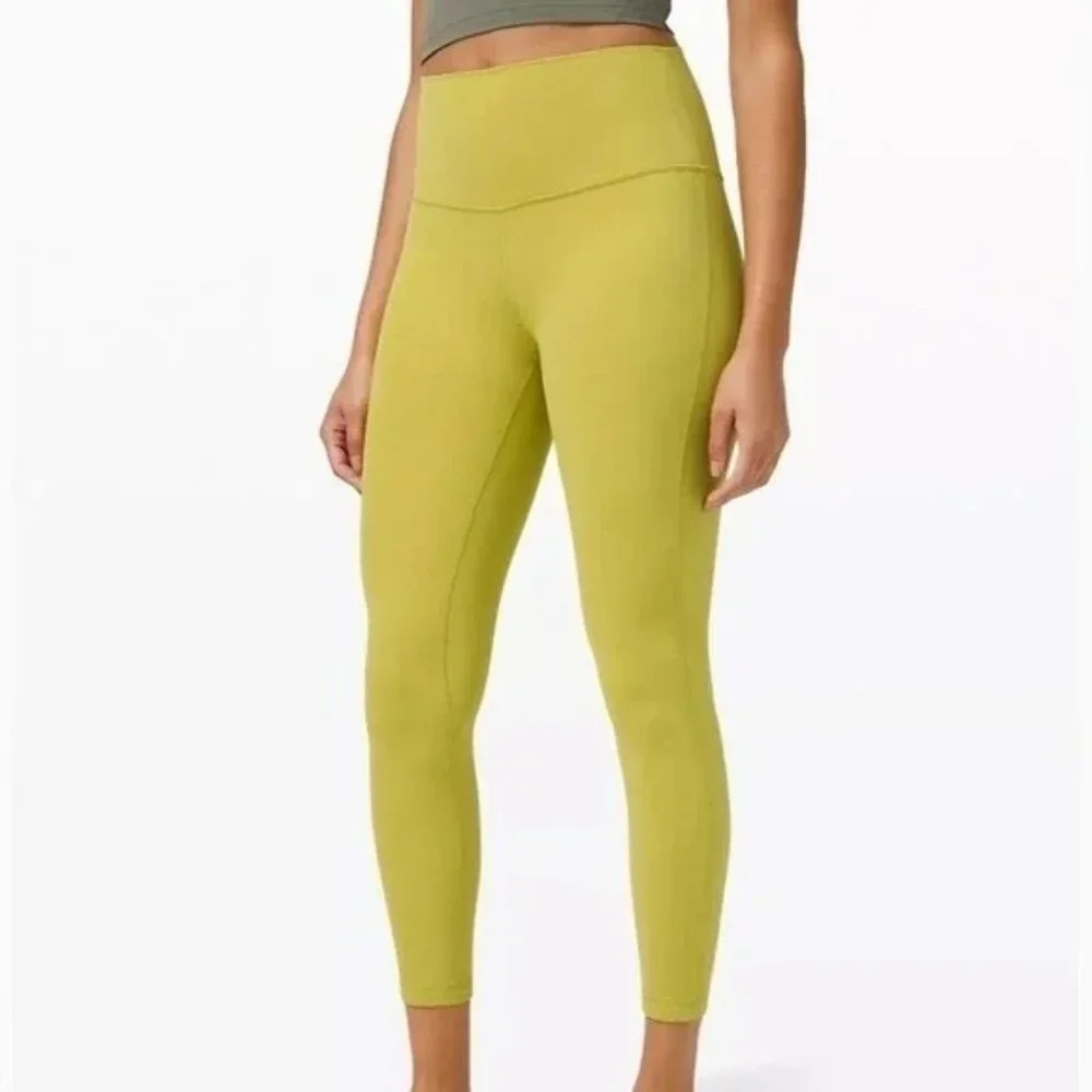 Lululemon Align High-Rise Pant 25" Yellow Pear Size 2 - Picture 1 of 8